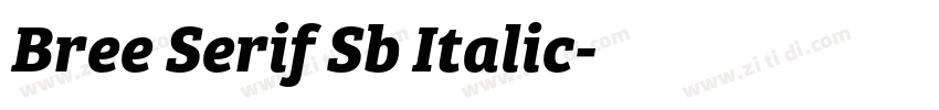 Bree Serif Sb Italic字体转换